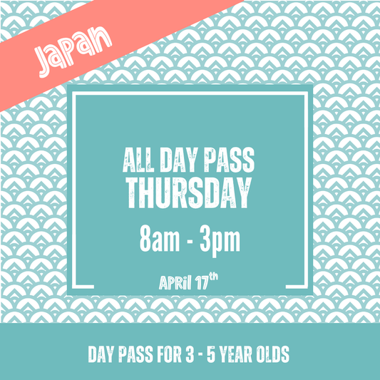 Japanese Cultural Arts Day Passes: Thursday • April 17th • Ages 3-5 years old
